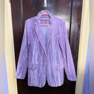 Buddy Love Lavender Purple Velvet Blazer